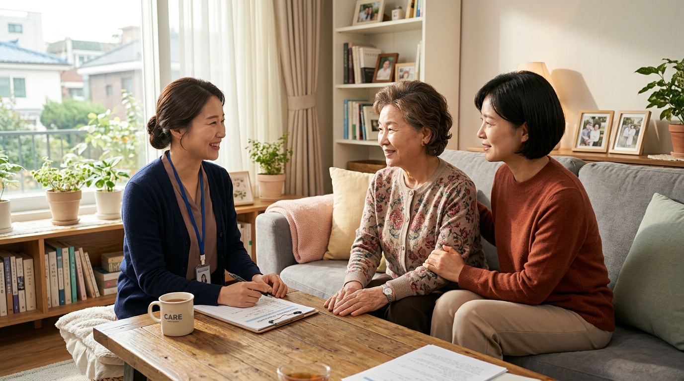 정경재가노인돌봄센터 등급 신청 전 체크리스트 상담